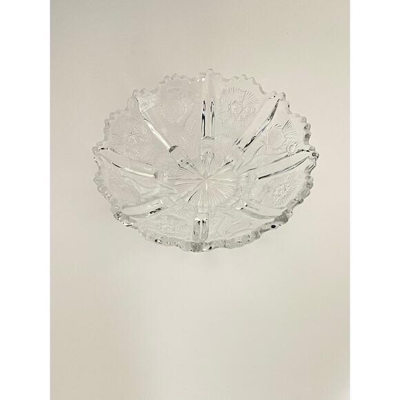 Vintage EAPG Thistle Higbee Master Berry Glass  Bowl - Picture 2 of 8